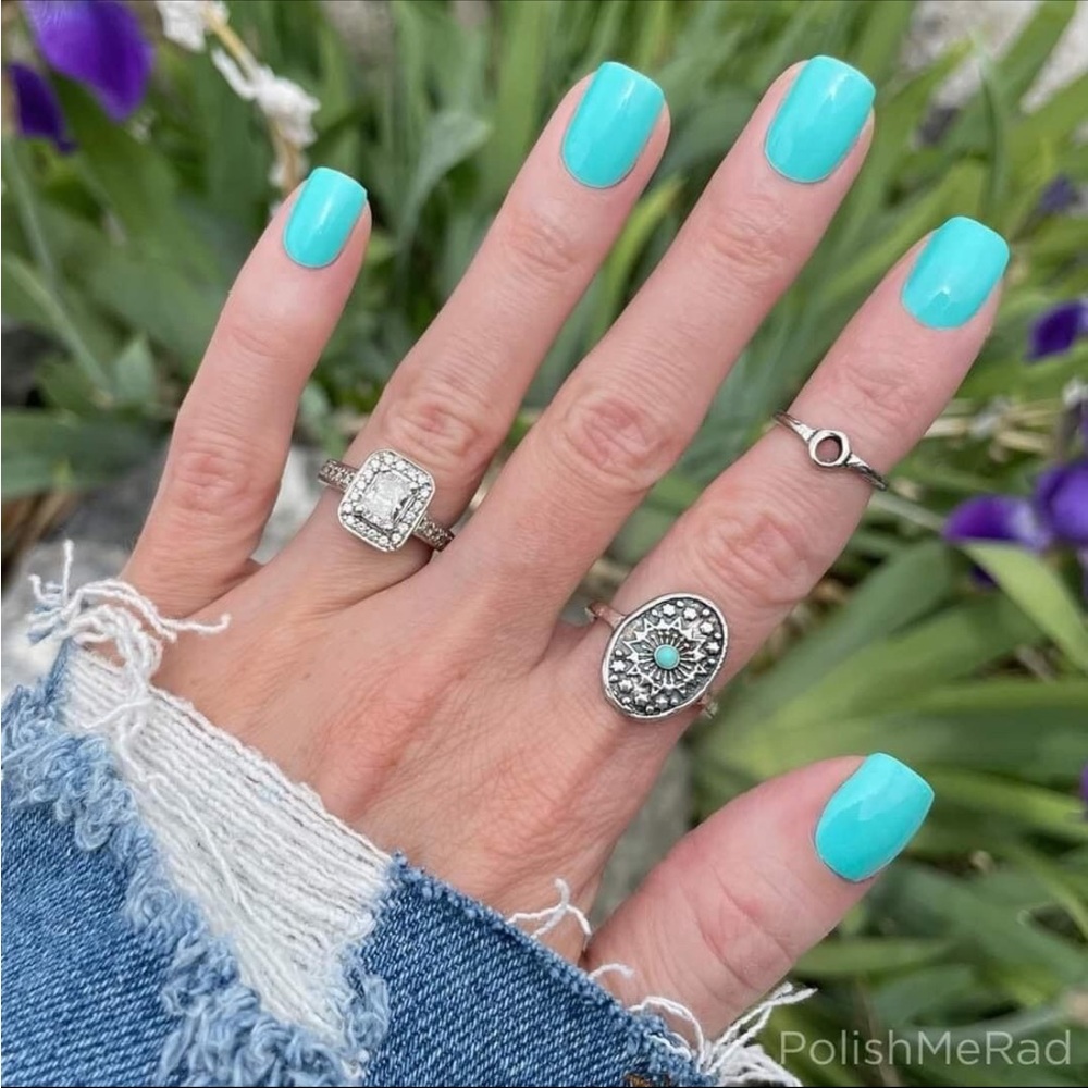 *Retired* Color Street: Wicked Cool | Teal Blue Bright Neon Summer Spring Beach - Picture 2 of 14